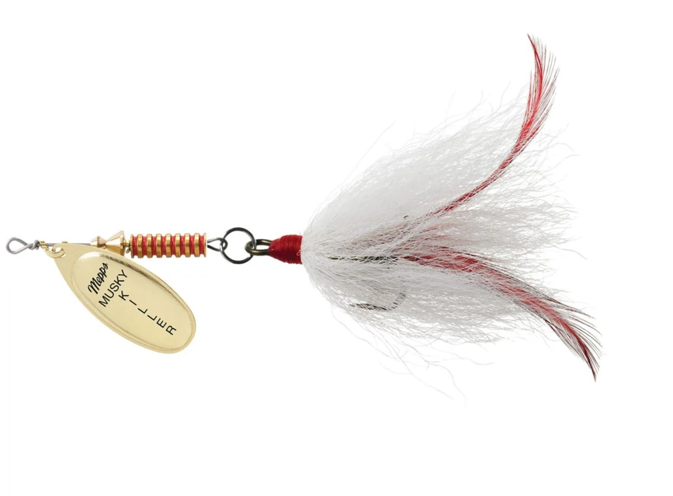 Mepps Musky Killer Bucktail White Gold