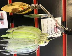 SpotSticker ShadHead Spinnerbaits - 3/4 PG05 Chart/White - TAng (Col/Ind)