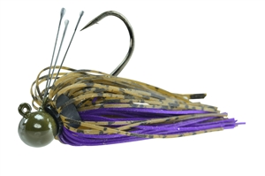 3/4oz Picasso Tungsten Football Jig Green Pumpkin Tiger/Purple Gami 4/0 1 Pack