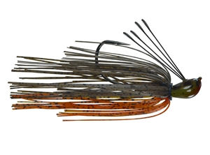 3/8oz Picasso Dock Rocket Jig Green Pumpkin/ Amber/Red