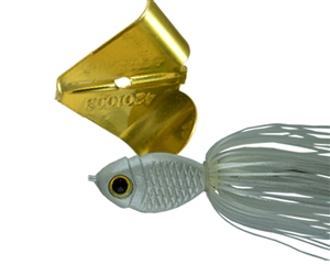 3/8oz Picasso Dinn-R-Bell Single Blade Version White Pearl Gold Bade 1 Pack