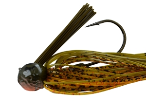 3/4oz Picasso Fantasy Football Jig Dressed Green Pumpkin/Orange Tiger 1 Pack