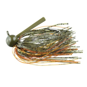 SpotSticker Hand-Tied Football Jig - 1/2oz - Green Pumpkin Craw