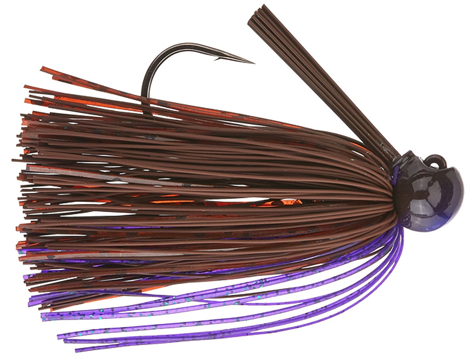 DOBYNS FOOTBALL JIG 3/4 OZ TWO TONED BROWN PURPLE 1PK