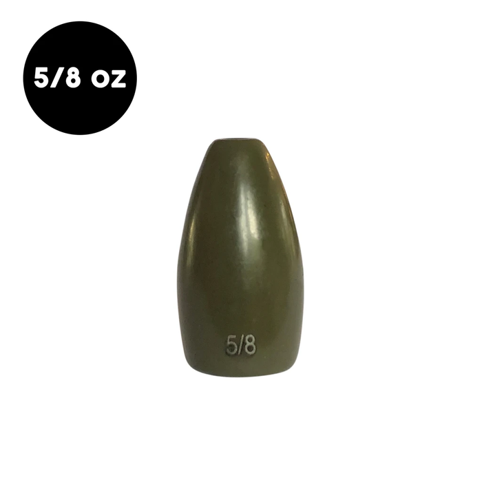 Woo! 5/8 oz Tungsten Flipping Weight (2 Pack) - Green Painted