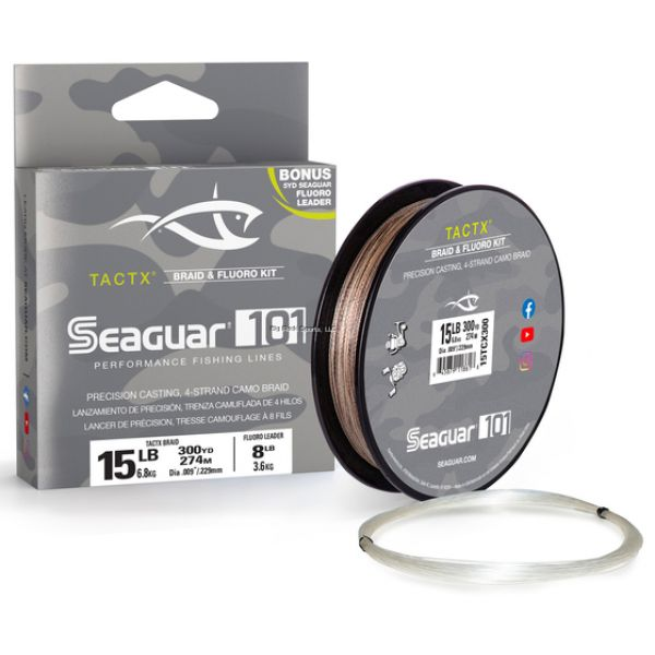 Seaguar Tactx Braid 15lb 300yd & Fluoro 8lb 5yd
