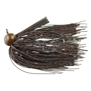 SpotSticker Hand-Tied Football Jig - 1/2oz - Brown-Black Reptile
