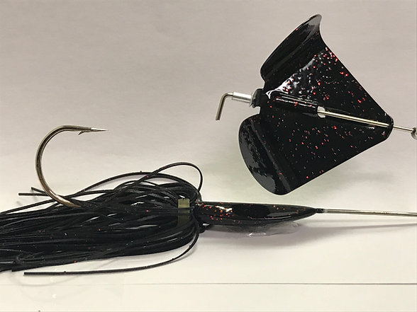 Prototype Lures Guerilla Buzz Buzzbaits Black/Red Flake Black/Red Flake 3/8 oz
