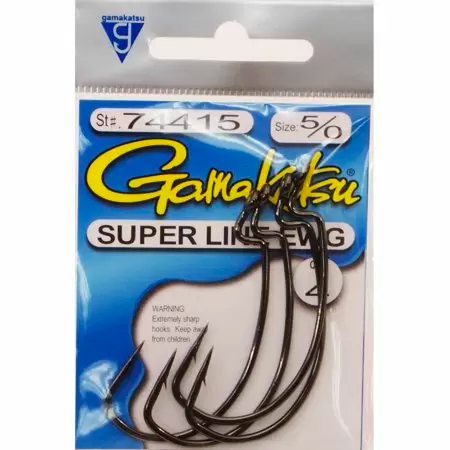 GAMAKATSU SIZE 6/0 N.S. BLACK SUPERLINE EWG