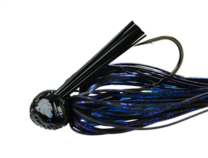 3/8oz Picasso Fantasy Football Jig Dressed Black/Blue Shower 1 Pack