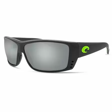 Costa Cat Cay Matte Black Electric Green Gray Silver Mirror 580p