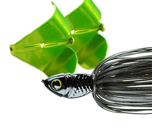 3/8oz Picasso Buzzzz Saw Black/Chartreuse Blade 1 Pack