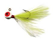 Nothead Feather Jig 1/32 Oz Chart/ White