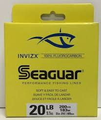 SEAGUAR INVISX 200 YARD 20 LB FLUOROCARBON LINE