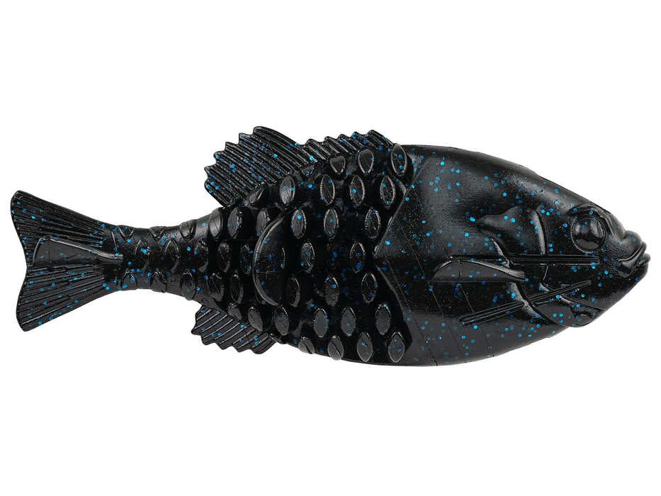 Berkley Powerbait Gilly Swimbait 110mm Black Blue Fleck