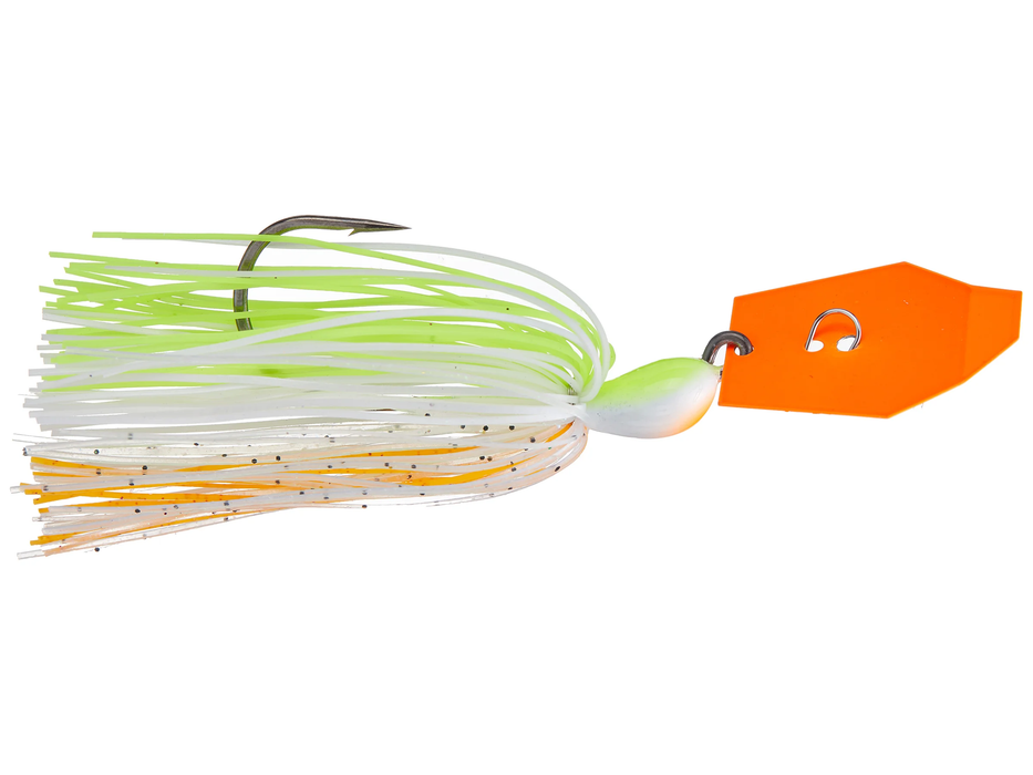zman chatterbait big blade chatterbait 5/8 ounce chartreuse white