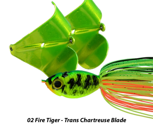 1/2oz Picasso Buzzzz Saw Fire Tiger Chartreuse Blade 1 Pack