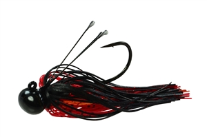 3/4oz Picasso Tungsten Football Jig Black/Red Camo Gami 4/0 1 Pack