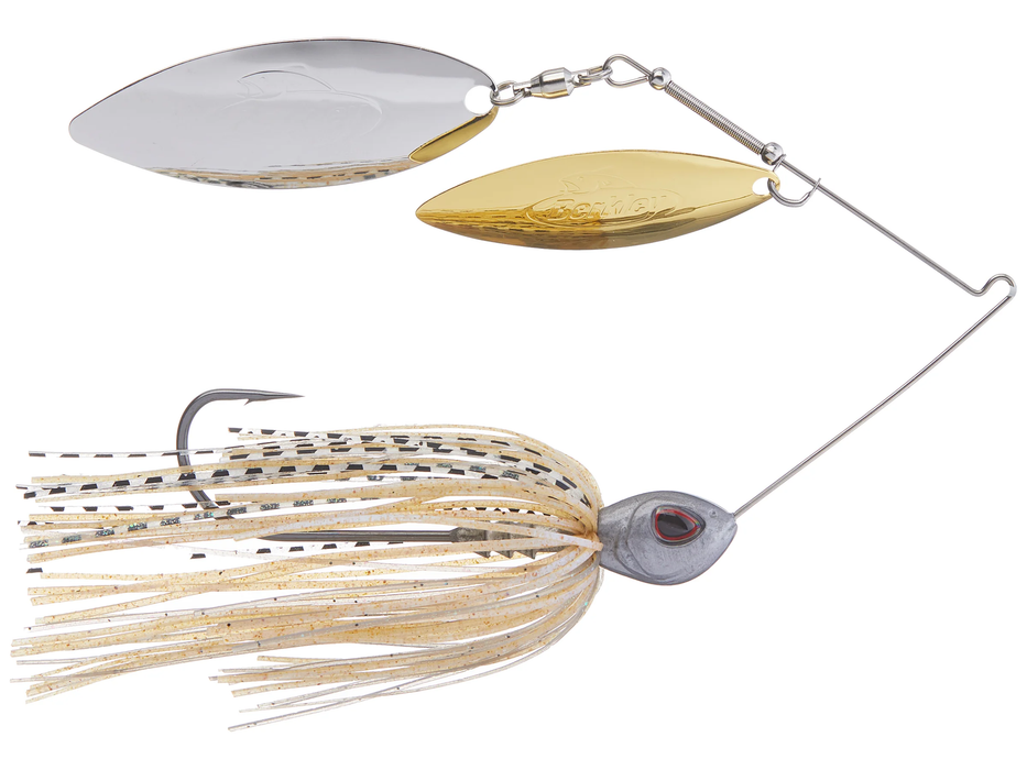 Berkley Power Blade Double Willow Spinnerbaits Silver Bullet DBL Wil Gld/Slv 1/2