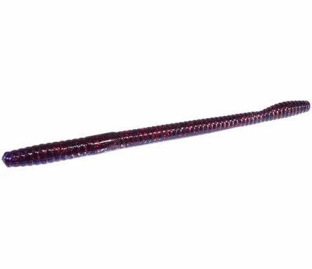 Zoom Magnum Trick Worm 7'' Grape Red Glitter 8pk